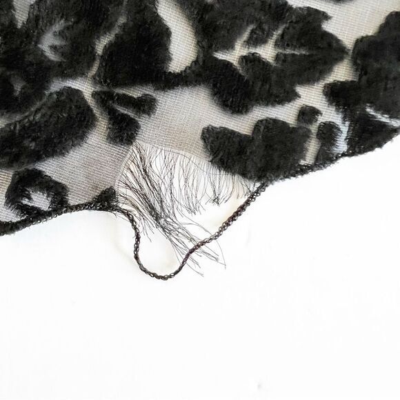 Victoria’s Secret Gold Label Velvet Burnout Chemise Black Rayon Women’s Size‎ L - Picture 6 of 8